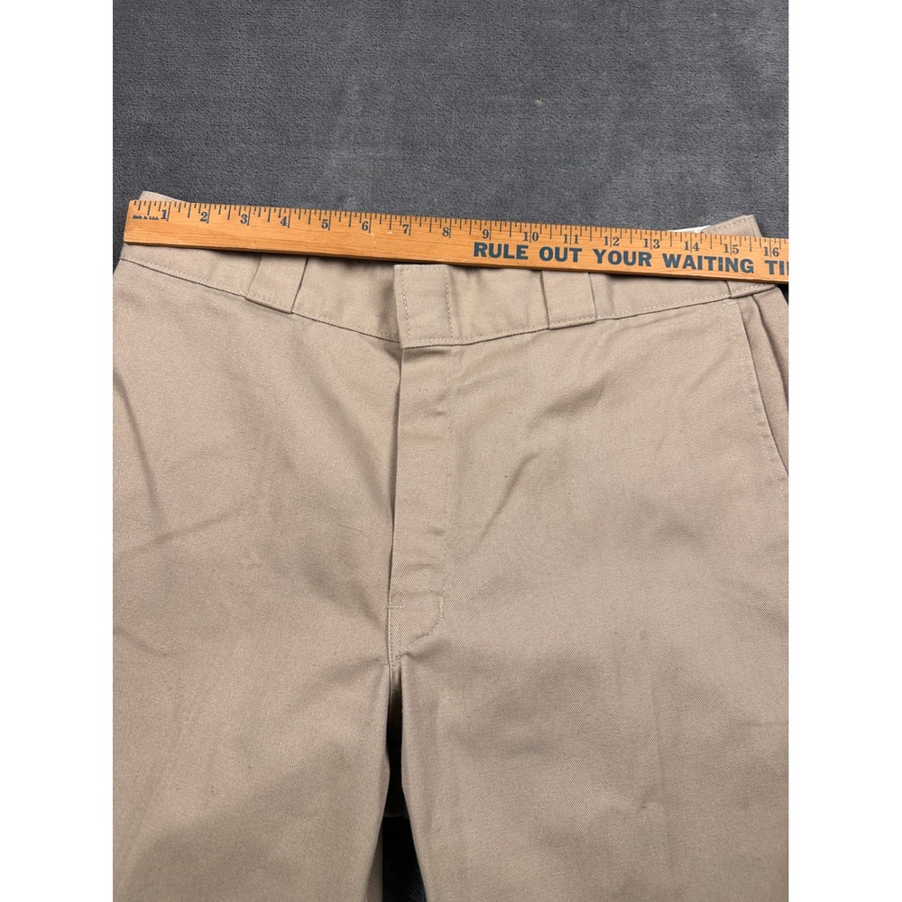 Dickies 874 Original Fit Khaki Work Pants Men 34x32 Tan Straight Leg Twill Chino - Picture 3 of 8
